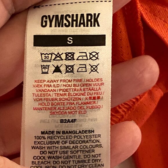 Gymshark Training Long Sleeve Crop Top Small Burnt Orange Athleisure Workout - Picture 3 of 8